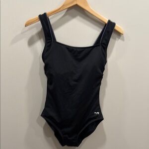 TYR Black One Piece Swimsuit Classic Design